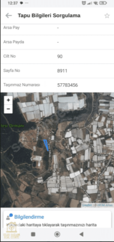 BİLGEDEN ANTALYA AKSUDA 2175 M2 TARLA